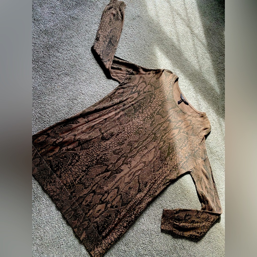 BCBG long python sweater